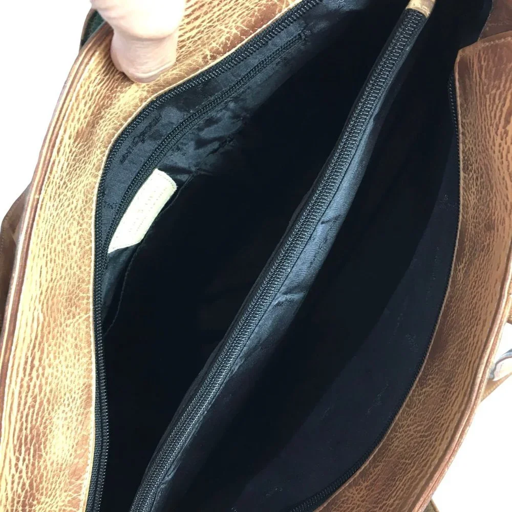 Anuschka NEVER USED Handpainted Leather Laptop Bag + Insert Southwest